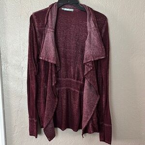 Women’s Maurice’s Open Cardigan, Burgundy, Medium